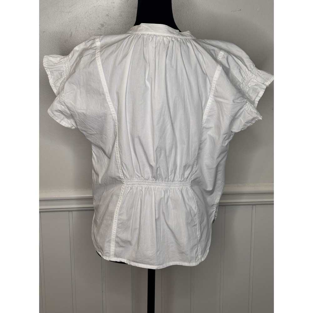 Anthropologie Pilcro Blouse M Tatum Cottagecore Romantic Puff Sleeve Peasant Top - Picture 4 of 12